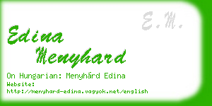 edina menyhard business card